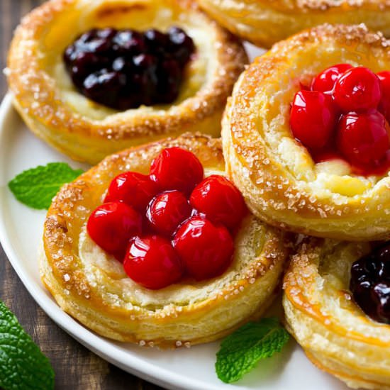 Cream Cheese Danish with Fruit