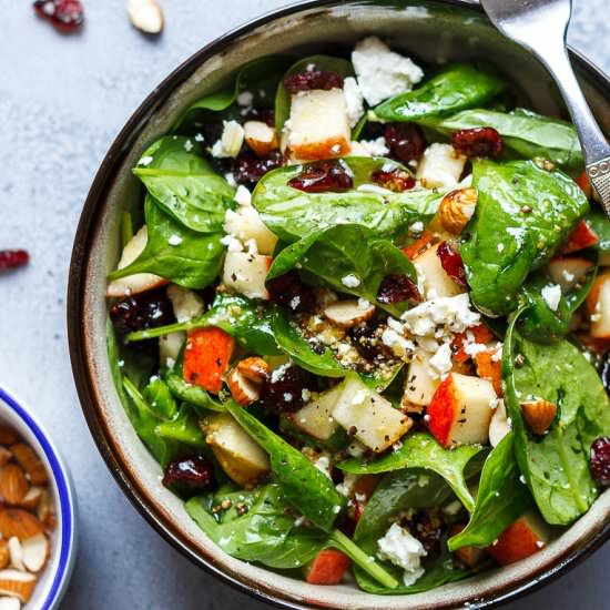 Apple Feta Spinach Salad