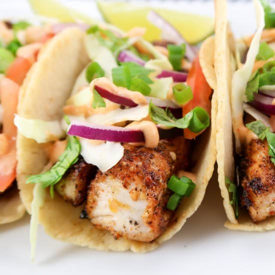 Blackened Mahi Mahi Fish Tacos