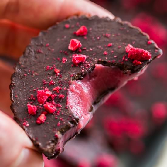 Chocolate Raspberry Cream Candy Cup