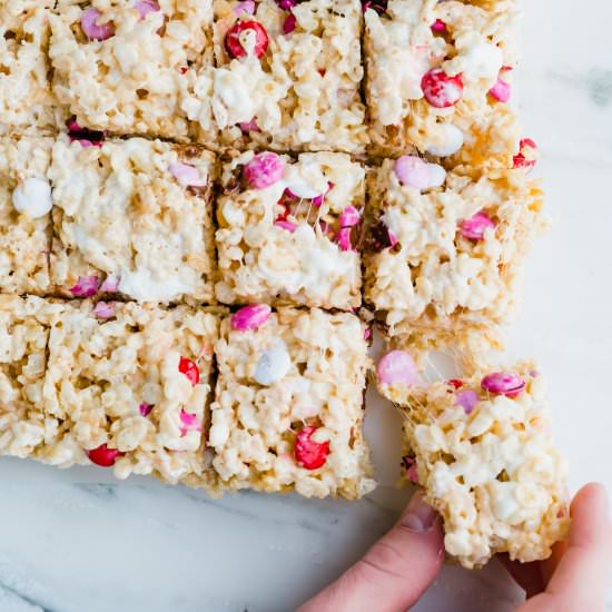 Valentine’s Day M&M Rice Krispies