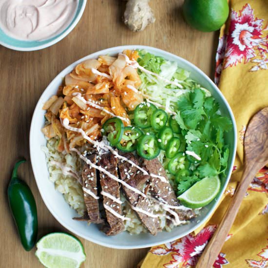 Instant Pot Korean Burrito Bowl
