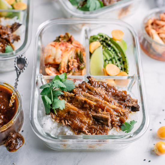 Korean Beef Brisket Meal Prep Bowls