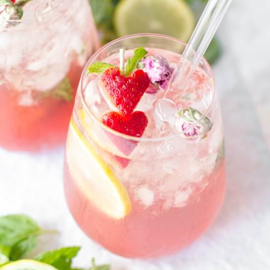 Rosewater Strawberry Lemonade