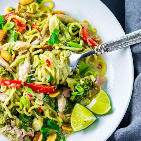 Green Curry Chicken Noodles