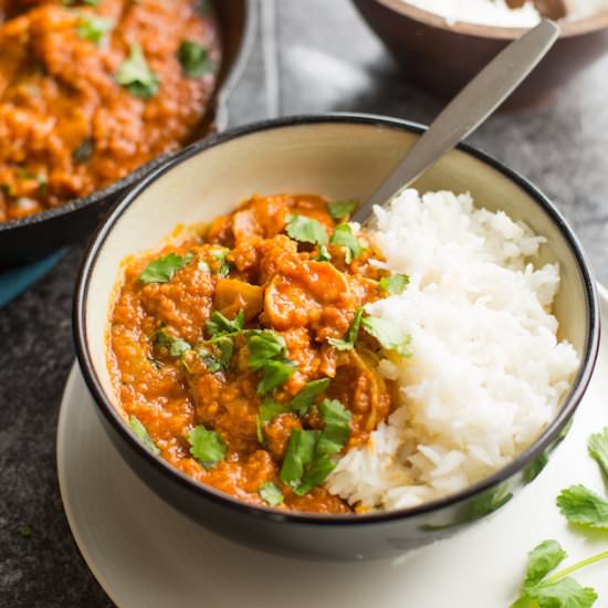 Tomato & Turmeric Shrimp Curry
