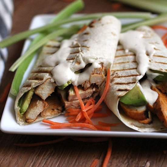 Grilled Buffalo Chicken Wraps