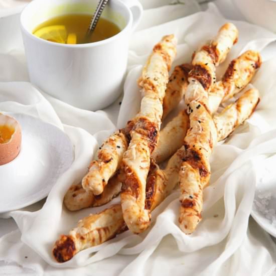 Puff Pastry Sticks with Parmesan
