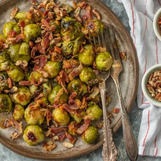 Bacon Balsamic Brussels Sprouts