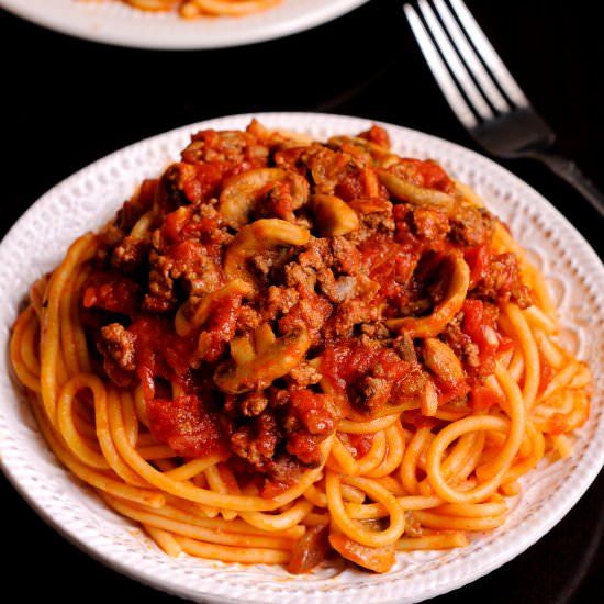 Instant Pot Spaghetti in Meat Sauce