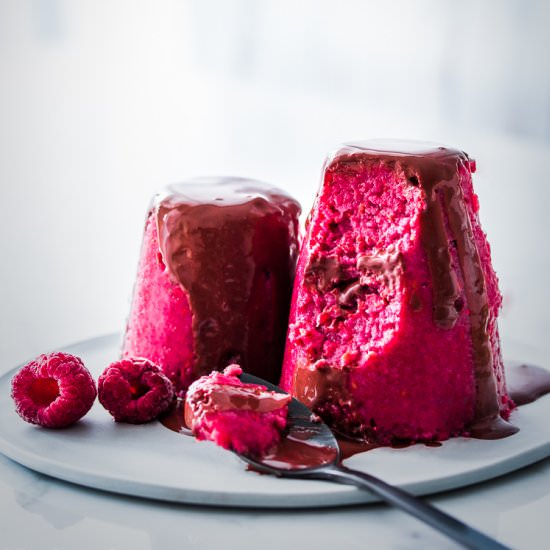 Raspberry Pudding with Chocolate