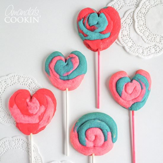 Valentine Play Dough Cookie Pops