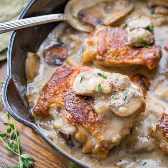 Chicken Thighs with Herb Pan Sauce