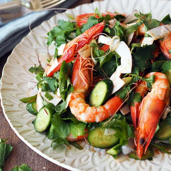 prawn/shrimp coconut salad