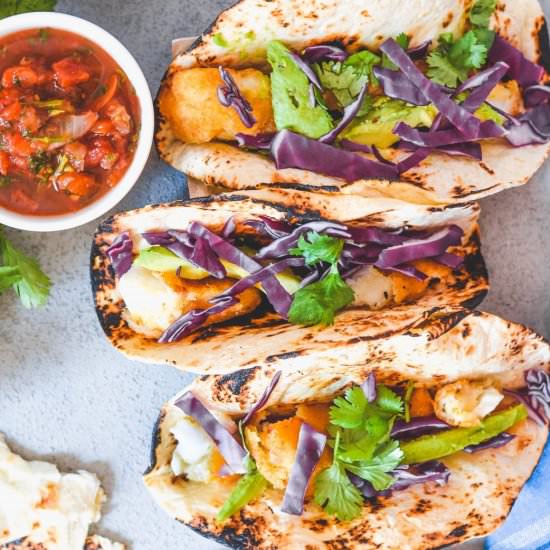 Crispy Beer Battered Fish Tacos