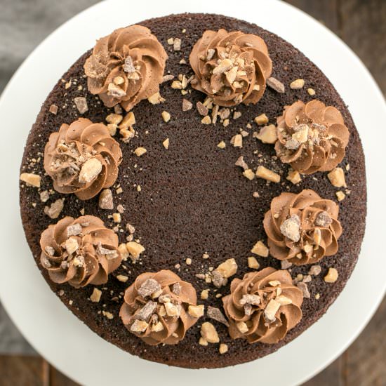 Triple Layer Chocolate Toffee Cake