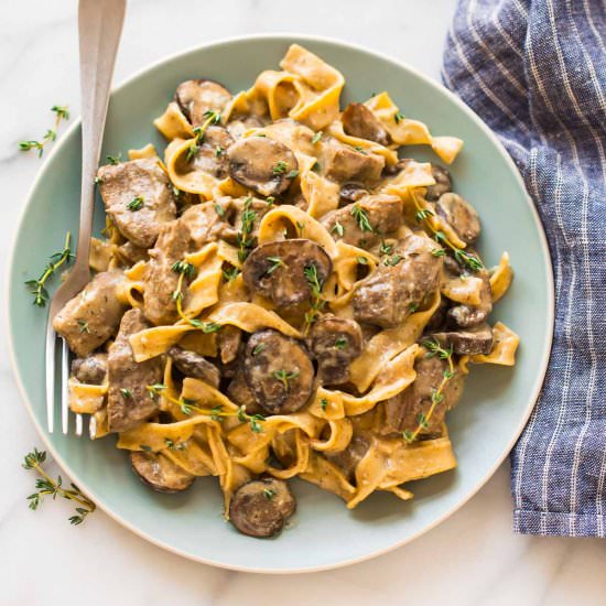 Slow Cooker Beef Stroganoff