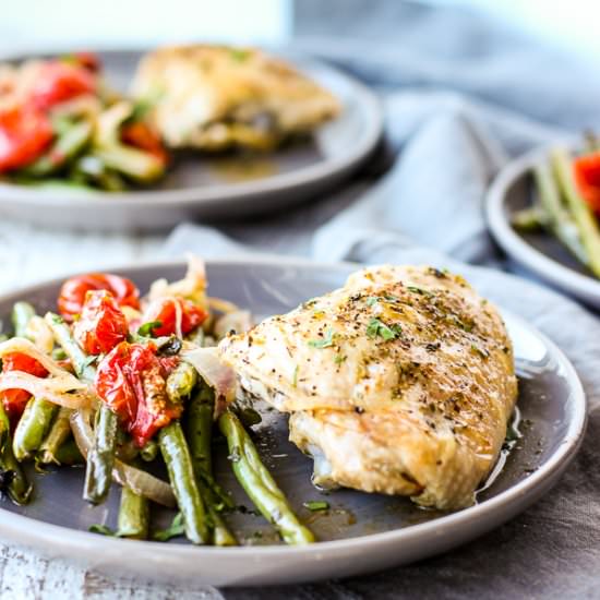 Sheet Pan Chicken and Green Beans