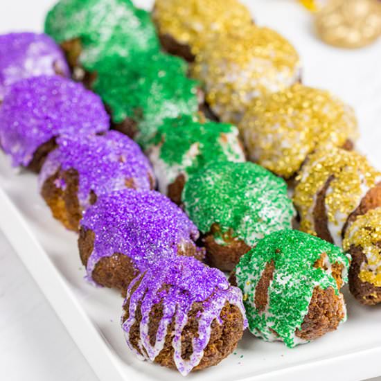 Mardi Gras Donut Holes