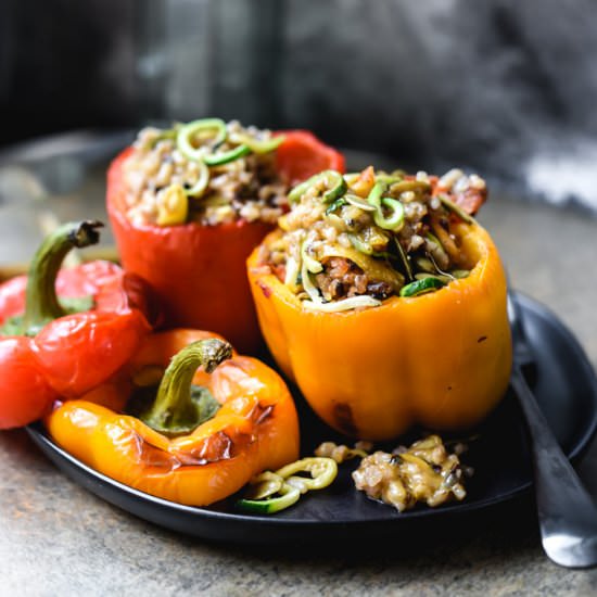 Lemongrass Rice Stuffed Peppers
