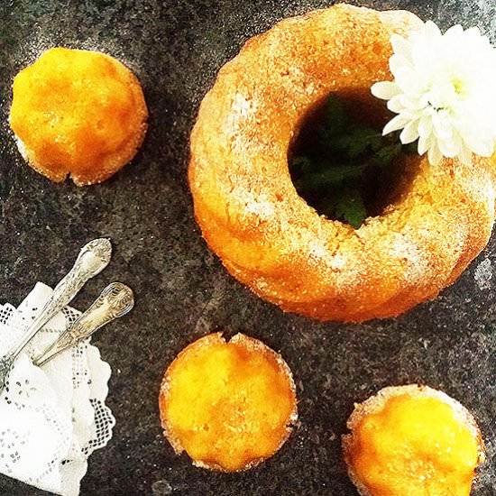 Whole Tangerine Orange Bundt Cakes