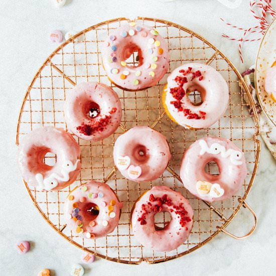 blood orange cake donuts