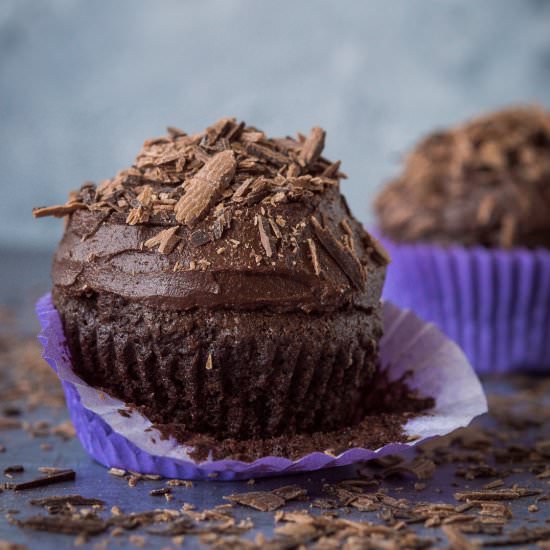 Vegan Chocolate Cupcakes For Two