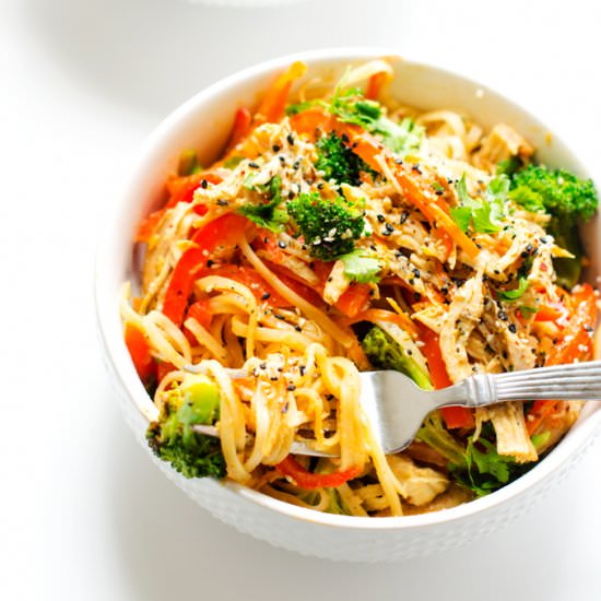 Spicy Noodle Bowl with Chicken