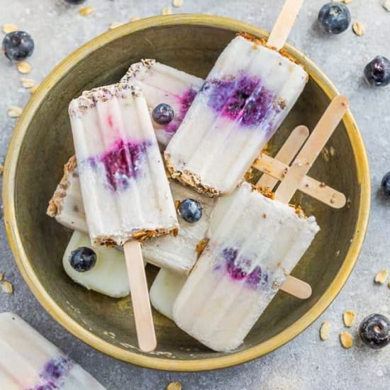 Blueberry Crumble Popsicles