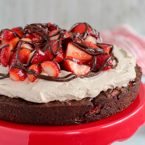 Chocolate Strawberry Brownies