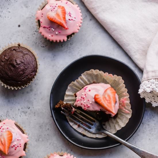 Blood Orange Chocolate Cupcakes