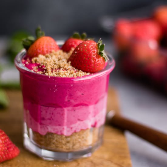 No-Bake Ombré Cheesecake Parfait