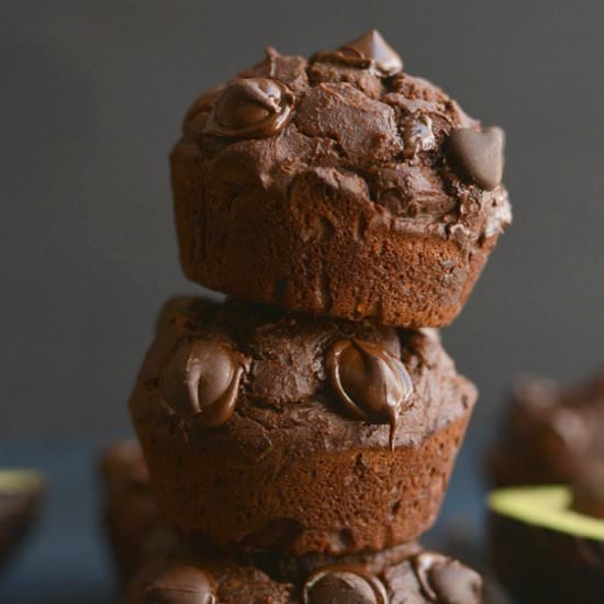 Chocolate Avocado Muffins