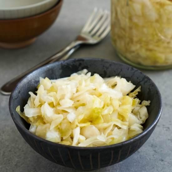 Homemade sauerkraut