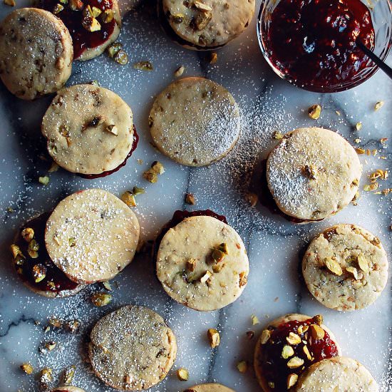 Raspberry Pistachio Shortbread