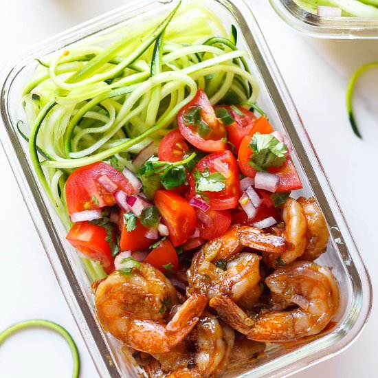 Shrimp Zucchini Noodles Meal Prep