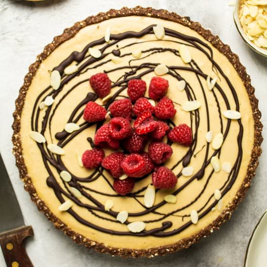 Peanut butter mousse and jelly tart