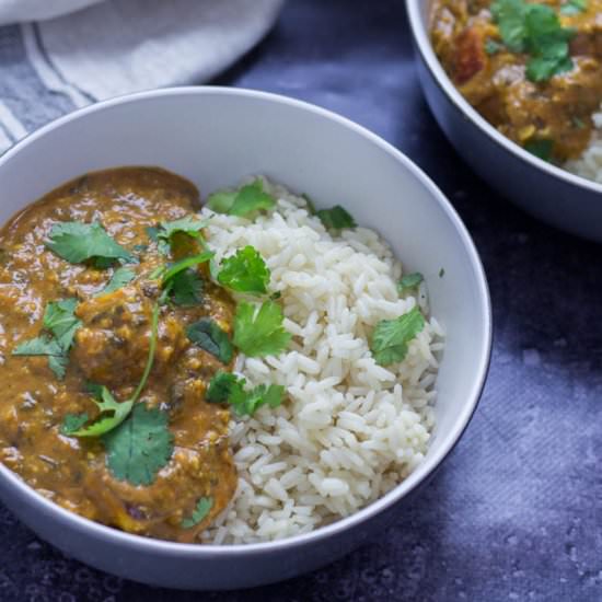 Halloumi Curry with Spinach Cashew