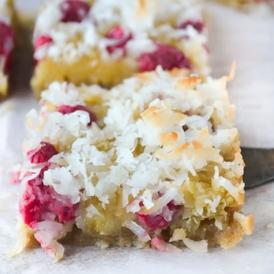 Raspberry Coconut Bars