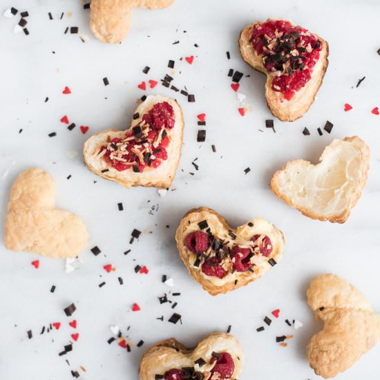 Valentine Coconut Pudding Pastries