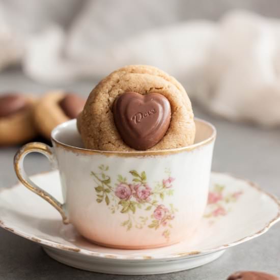 PB heart blossom cookies