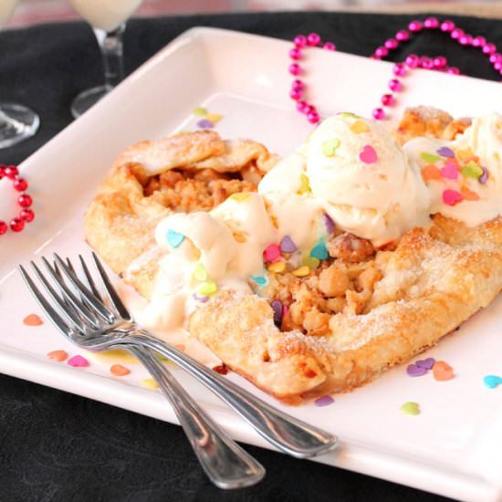 Heart Apple Pie Galette