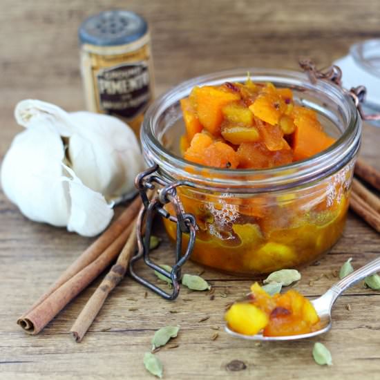 Pumpkin and apple spiced chutney