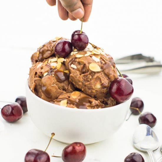 Cherry chocolate ice cream