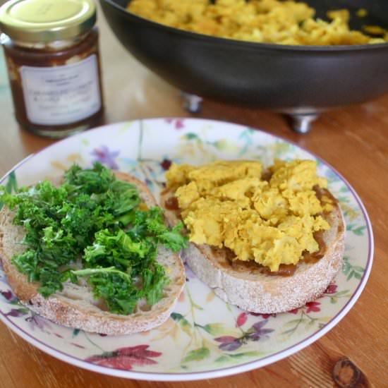 Chickpea hummus scramble