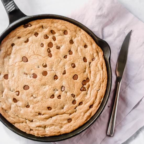 Giant Chocolate Chip Skillet Cookie