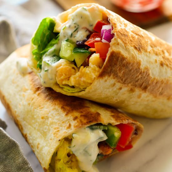Vegan Mediterranean Wrap