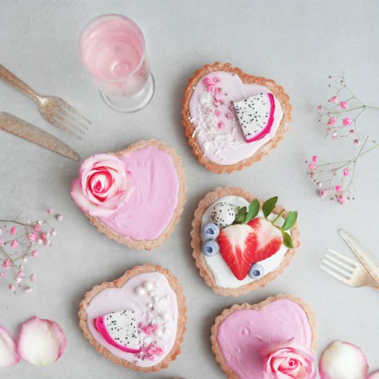 White chocolate tartlets