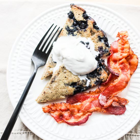 Rustic Blueberry & Duck Egg Pancake