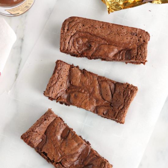 Nutella Swirled Brownies